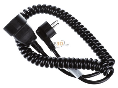 View top right Bachmann BM0010705 Spiral cable H05VV-F 3G1.5qmm L:0.5m black 
