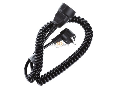 Top rear view Bachmann BM0010705 Spiral cable H05VV-F 3G1.5qmm L:0.5m black 
