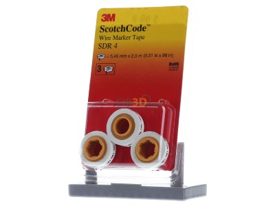 Frontansicht 3M SDR-4 (VE3) Kabelmark. Nachf�llrollen Ziffer 4, 3er Pack SDR-4 (Inhalt: 3)