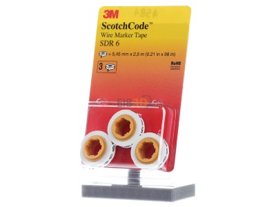 Front view 3M SDR-6 (VE3) Wire/cable marking system with numbers SDR-6 (quantity: 3)
