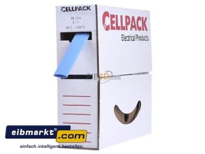 Ansicht links Cellpack SB 12-4 bl 8m Schrumpfschlauch-Abrollbox 12-4mm/L:8m, blau 