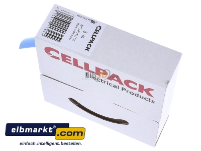 View up front Cellpack SB 12-4 bl 8m Thin-walled shrink tubing 12/4mm blue - 
