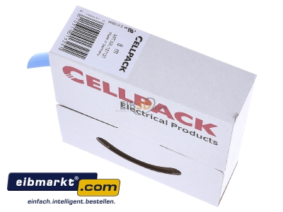 Ansicht oben vorne Cellpack SB 12-4 bl 8m Schrumpfschlauch-Abrollbox 12-4mm/L:8m, blau 