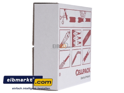 View on the left Cellpack 127129 Thin-walled shrink tubing 12/4mm red
