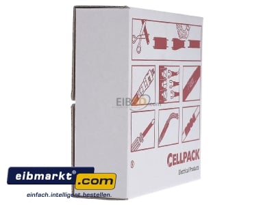 Ansicht links Cellpack 127129 Schrumpfschlauch-Abrollbox 12-4mm/L:8m, rot SB 12-4 rt 8m