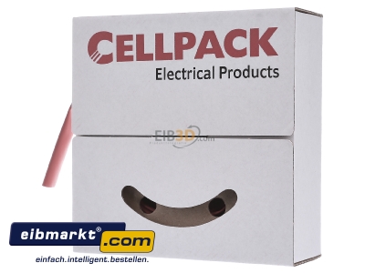 Back view Cellpack 127129 Thin-walled shrink tubing 12/4mm red
