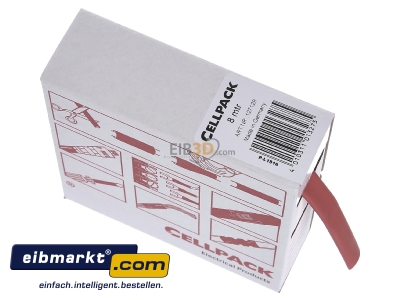 Ansicht oben vorne Cellpack 127129 Schrumpfschlauch-Abrollbox 12-4mm/L:8m, rot SB 12-4 rt 8m