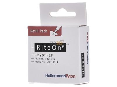 Frontansicht Hellermann Tyton RO201REF-1401-WH Nachfllpackung 12,7x38,1mm 200St 