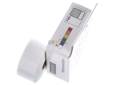 Ansicht oben rechts Hellermann Tyton RO202REF-1401-WH Etiketten 12,7x50,8mm Pack a 150St 