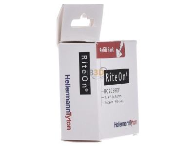 Ansicht links Hellermann Tyton RO203REF-1401-WH Nachfllpackung 25,4x76,2mm 100St 