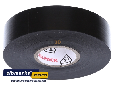 Ansicht oben hinten Cellpack 233 0.18-19-20 sw PVC-Band UV-best. D:0.18mmB:19mmL:20m 