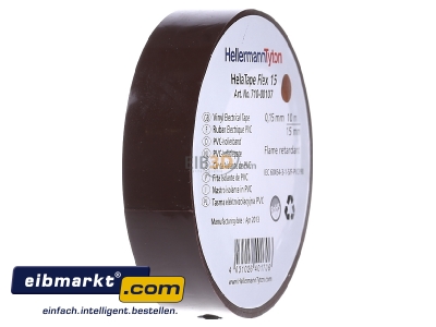 Ansicht links HellermannTyton Flex 15-BR15x10m PVC Isolierband braun 