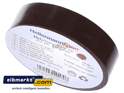 Ansicht oben vorne HellermannTyton Flex 15-BR15x10m PVC Isolierband braun 