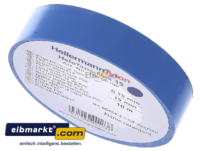 Ansicht oben vorne HellermannTyton Flex 15-BU15x10m PVC Isolierband blau 