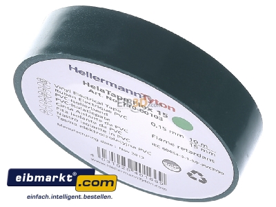 Ansicht oben vorne HellermannTyton Flex 15-GN15x10m PVC Isolierband gr�n 