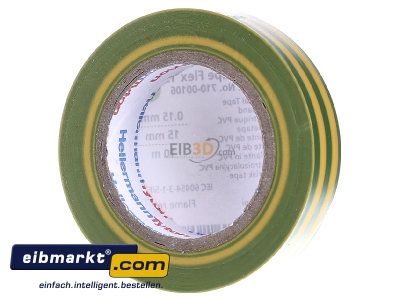 Ansicht hinten HellermannTyton Flex 15GNYE15x10m PVC Isolierband gr�n-gelb 