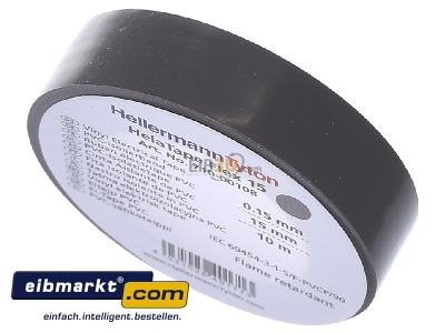 Ansicht oben vorne HellermannTyton Flex 15-GY15x10m PVC Isolierband grau 
