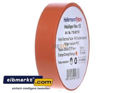 Ansicht links HellermannTyton Flex 15-OR15x10m PVC Isolierband orange 