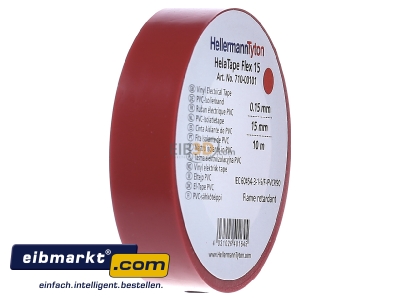 Ansicht links HellermannTyton Flex 15-RD15x10m PVC Isolierband rot 