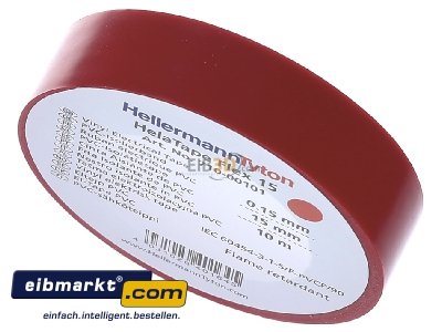 Ansicht oben vorne HellermannTyton Flex 15-RD15x10m PVC Isolierband rot 