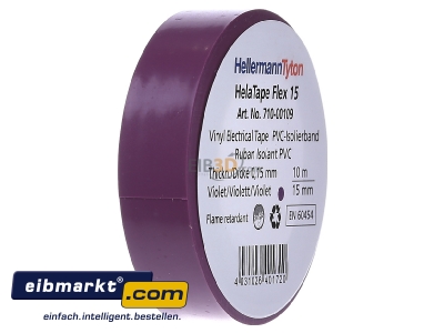 Ansicht links HellermannTyton Flex 15-VT15x10m PVC Isolierband violett 
