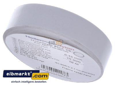 Ansicht oben vorne HellermannTyton Flex 15-WH15x10m PVC Isolierband weiss 