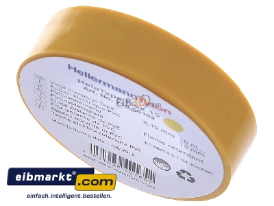 Ansicht oben vorne HellermannTyton Flex 15-YE15x10m PVC Isolierband gelb 