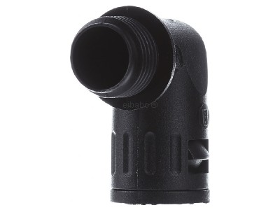 Front view Flexa RQW1-M AD13,0/M16 sw 90�-elbow connector for corrugated hose 
