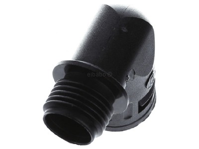 View up front Flexa RQW1-M AD13,0/M16 sw 90�-elbow connector for corrugated hose 
