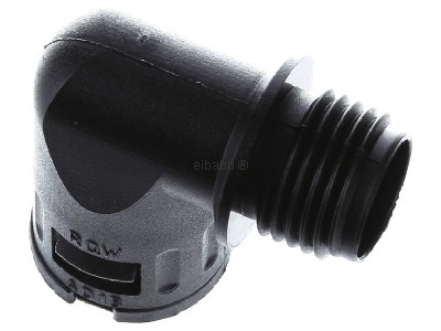View top left Flexa RQW1-M AD13,0/M16 sw 90�-elbow connector for corrugated hose 
