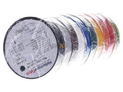 Ansicht hinten Hellermann Tyton HTAPE-FLEX 15 Mix PVC Isolierband-Set 10 versch. Farben 