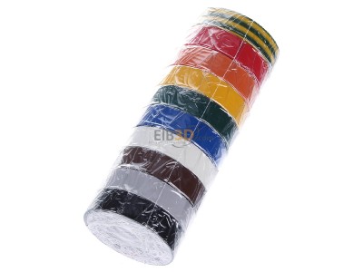 Ansicht oben hinten Hellermann Tyton HTAPE-FLEX 15 Mix PVC Isolierband-Set 10 versch. Farben 