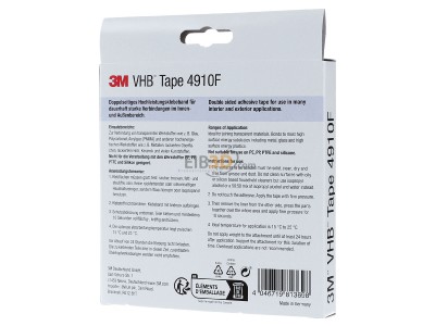 Back view 3M 4910F193 Adhesive tape 3m 19mm 
