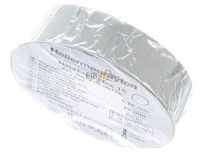 Ansicht oben vorne Hellermann Tyton HTAPE-FLEX15-19x20WH PVC Isolierband 15-19x20 wei� 