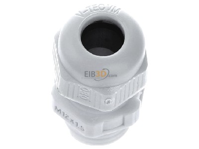 Top rear view OBO V-TEC VM12+ LGR Cable gland / core connector M12 
