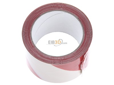 View top right 3M 596615 (Rolle 100m) Warning tape Red/white with Stripe 
