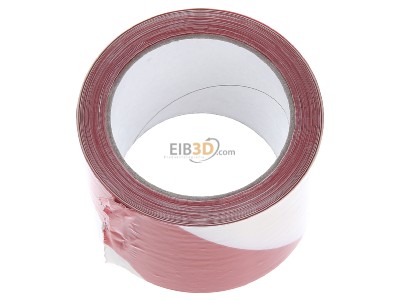 Top rear view 3M 596615 (Rolle 100m) Warning tape Red/white with Stripe 
