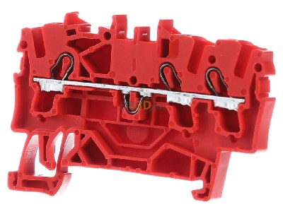 Frontansicht WAGO 2002-1303 3-Leiter-Durchgangsklemme f�r Ex e II, rot 