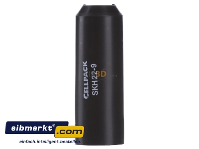 Front view Cellpack SKH 22-9 sw Heat-shrink end cap 22/9mm 
