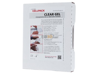 Frontansicht Cellpack CLEARGEL/250ml/tr./K 2-Komp.-Gel a.Silikonbasis 