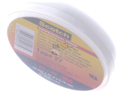 Ansicht oben vorne 3M Scotch 27 19x20 Glasfaser Gewebeband 19mm x 20m, wei� 