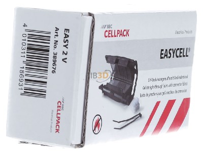 Ansicht links Cellpack EASY 2 V #389676 Gel-Verbindungsmuffe mit Verbinderblock EASY 2 V 389676