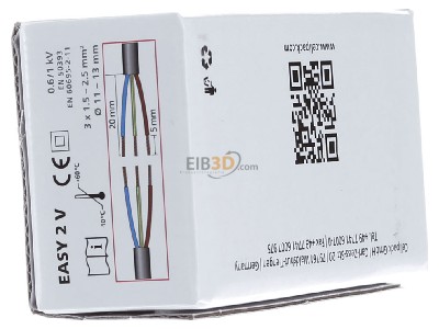 Ansicht rechts Cellpack EASY 2 V #389676 Gel-Verbindungsmuffe mit Verbinderblock EASY 2 V 389676