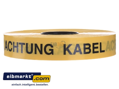 Front view 3M Deutschland DE-9999-6048-2 Warning tape yellow with imprint
