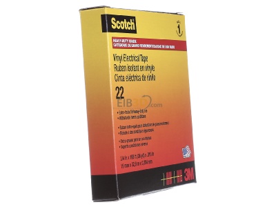 View on the left 3M Deutschland Scotch 22 19x33 Adhesive tape 33m 19mm black 
