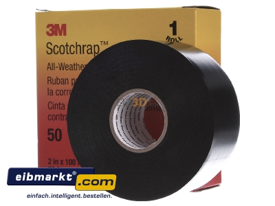 Frontansicht 3M Deutschland ScotchRap 50 50x30 Korrosionsschutzband 50mmx30mx0,25mm, sw 
