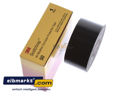 Ansicht oben links 3M Deutschland ScotchRap 50 50x30 Korrosionsschutzband 50mmx30mx0,25mm, sw 