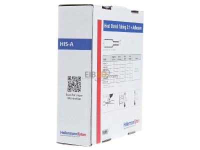 Ansicht hinten Hellermann Tyton HISA-3/1-PEX-BK Schrumpfschlauch sw 3=1 L=10m 