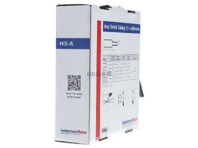 Ansicht hinten Hellermann Tyton HISA-9/3-PEX-BK Schrumpfschlauch sw 3=1 L=5m 