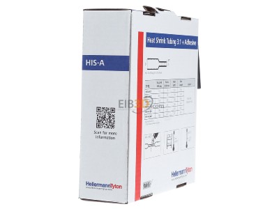 Ansicht hinten Hellermann Tyton HISA-12/4-PEX-BK Schrumpfschlauch sw 3=1 L=5m 